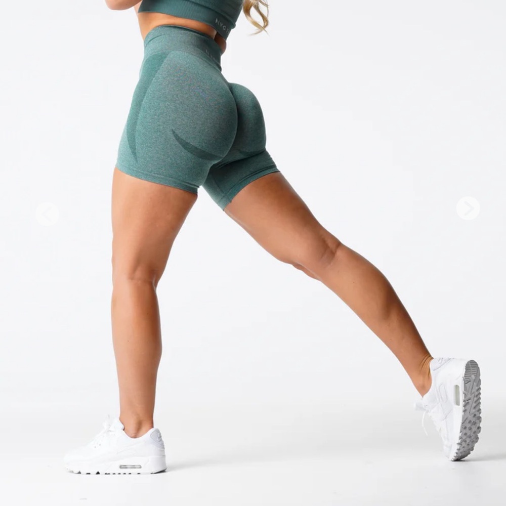 Green NVGTN Seamless shorts